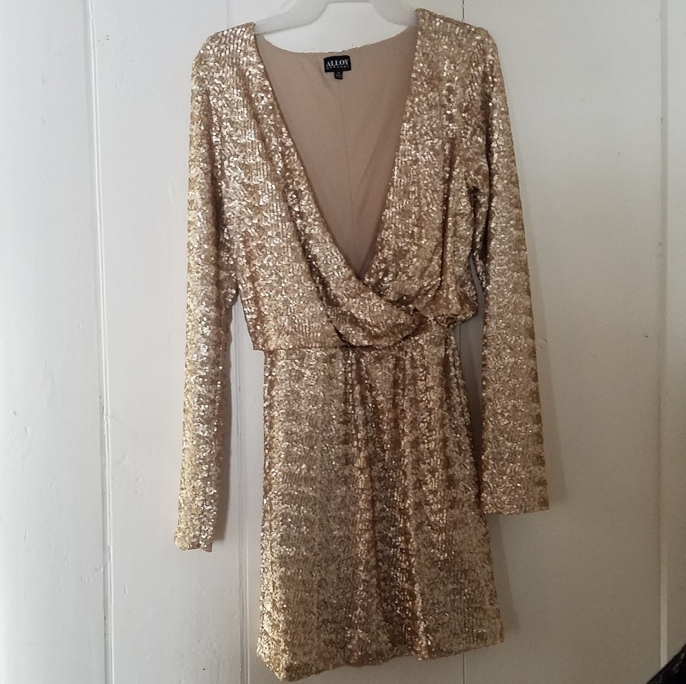 Alloy Gold sequin dress